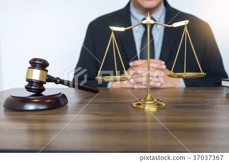 Judge gavel with Justice lawyers, Businessman Judge gavel with Justice lawyers, Businessman 37037367