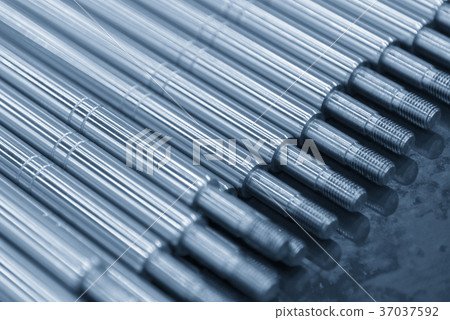 The driven steel shaft with the teeth The driven steel shaft with the teeth 37037592