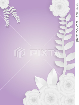 Flowers with vines on a purple background Flowers with vines on a purple background 37037636