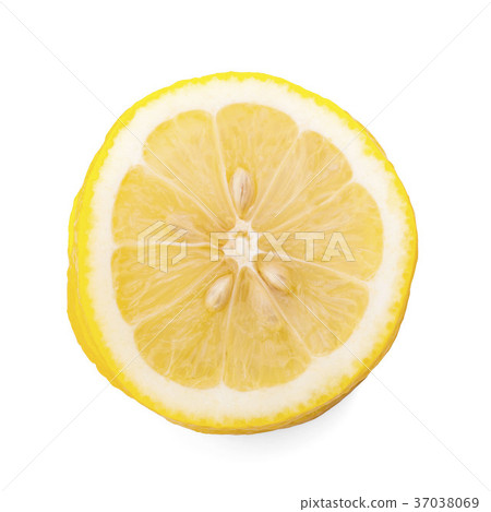 fresh lemon on white background 37038069