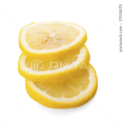 fresh lemon on white background 37038070