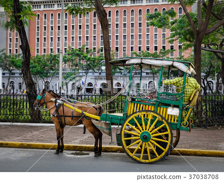 Horse cart in Intramuros, Manila, Philippines 37038708
