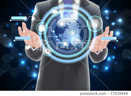 World technology communication concept globe 37039489