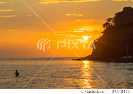 sunset at Kala island endwise of Layan beach 37040453