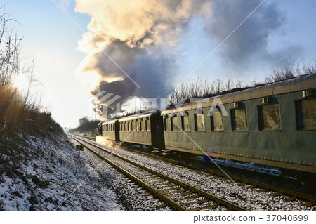 Beautiful old steam train.Czech Republic-Europe. 37040699