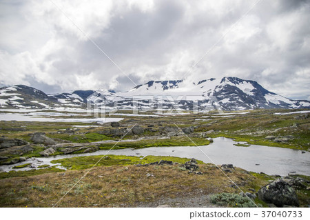 Travel in Norway mountains at summer 37040733