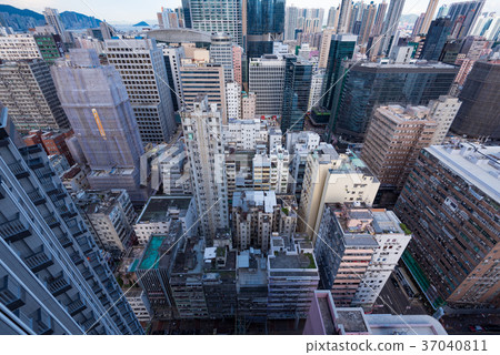 Cityscape of Hong Kong skyscrapers 37040811