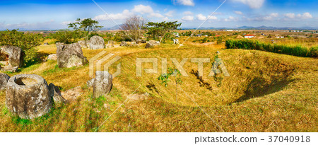 The Plain of jars. Laos. Panorama 37040918