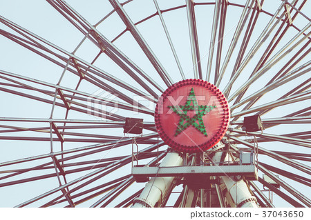 Ferris wheel on the waterfront of the city Agadir 37043650