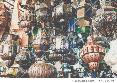 Shining moroccan metal lamps and souvenirs Shining moroccan metal lamps and souvenirs 37044076