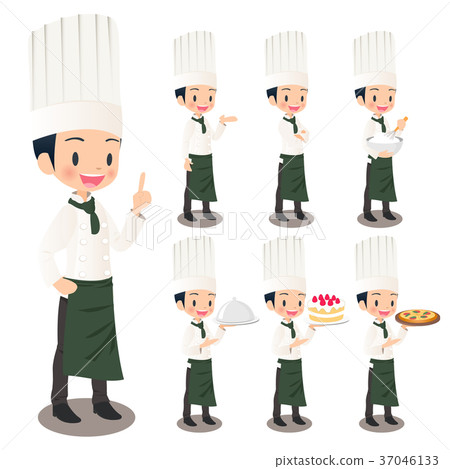 男性廚師例證圖像集 37046133