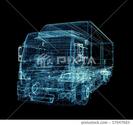 Digital Truck. The concept of digital technology Digital Truck. The concept of digital technology 37047083