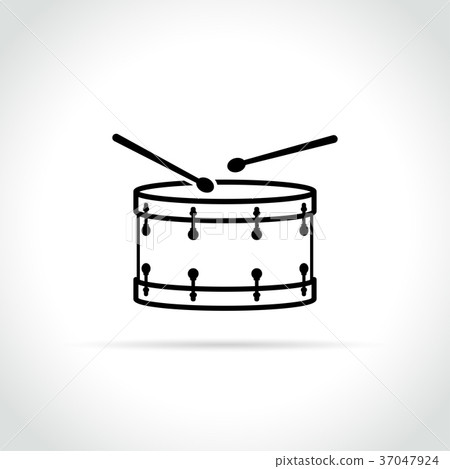 drum icon on white background - Stock Illustration [37047924] - PIXTA