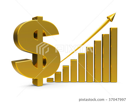 Business graph up with dollar sign Business graph up with dollar sign 37047997
