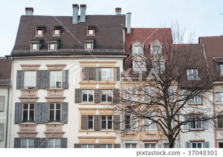 ancient buildings on main place in Mulhouse ancient buildings on main place in Mulhouse 37048301
