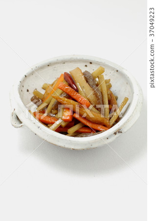 攪拌炒,蔬菜kinpira,炒蔬菜根,kinpira牛蒡 攪拌炒,蔬菜kinpira,炒蔬菜根,kinpira牛蒡 37049223