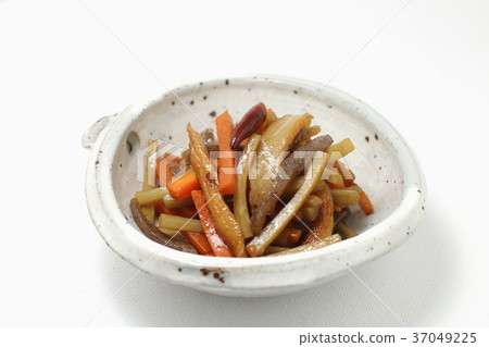 攪拌炒,蔬菜kinpira,炒蔬菜根,kinpira牛蒡 攪拌炒,蔬菜kinpira,炒蔬菜根,kinpira牛蒡 37049225