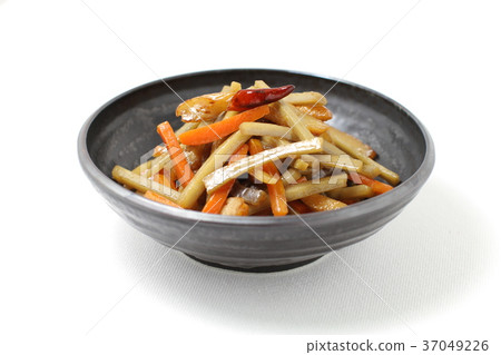 攪拌炒,蔬菜kinpira,炒蔬菜根,kinpira牛蒡 攪拌炒,蔬菜kinpira,炒蔬菜根,kinpira牛蒡 37049226