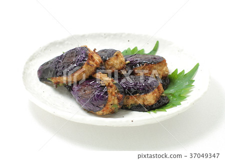 炸茄子菜、炸茄子肉末剪刀、夏菜菜 37049347