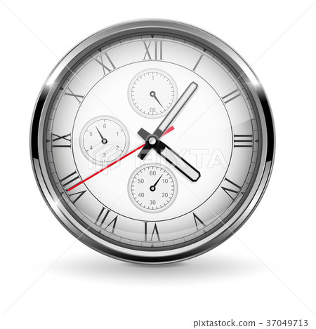 Clock. Metal chronograph with roman numerals 37049713