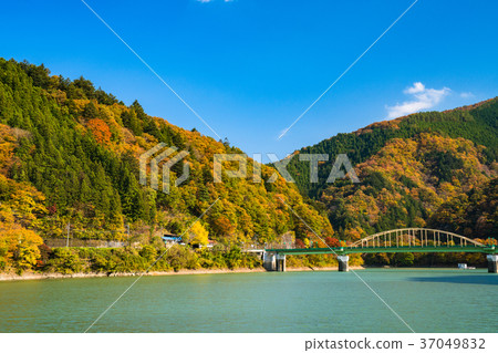 <Tokyo> Autumn Okutama Lake, natural scenery <Tokyo> Autumn Okutama Lake, natural scenery 37049832