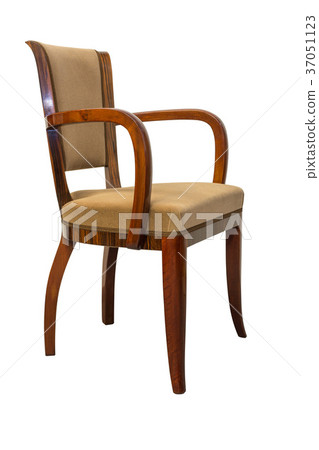 Vintage Art deco Chair isolated on white Vintage Art deco Chair isolated on white 37051123