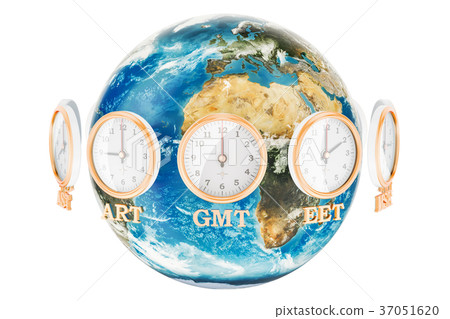 World Timezone concept, 3D rendering 37051620