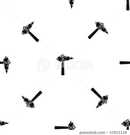 Ancient hammer pattern seamless black 37053139