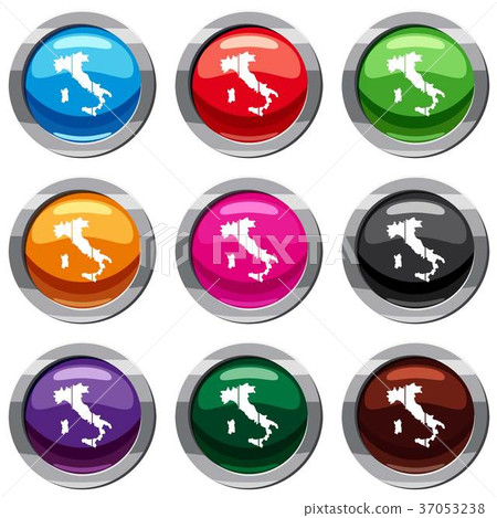 Map of Italy set 9 collection 37053238