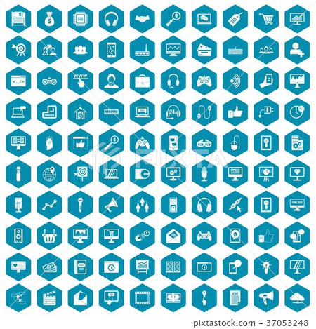 100 web and mobile icons sapphirine violet 37053248