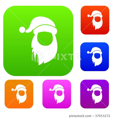 Cap with pompon of Santa Claus and beard set collection Cap with pompon of Santa Claus and beard set collection 37053272