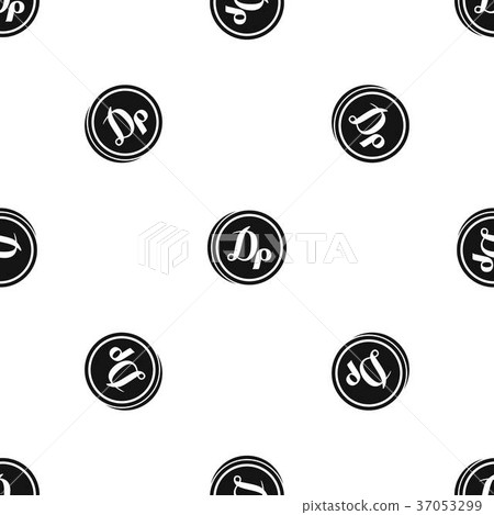 Coin drachma pattern seamless black Coin drachma pattern seamless black 37053299