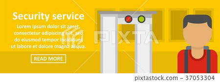 Airport security service banner horizontal concept Airport security service banner horizontal concept 37053304