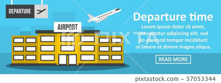Airport departure time banner horizontal concept 37053344