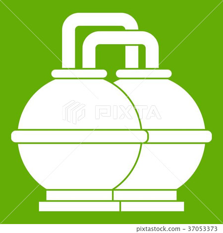 Industrial tanks for petrol and oil icon green 37053373