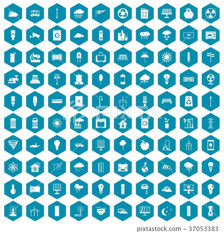 100 windmills icons sapphirine violet 37053383