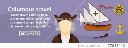 Columbus travel banner horizontal concept Columbus travel banner horizontal concept 37053443
