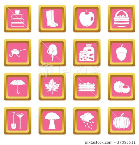 Autumn icons pink Autumn icons pink 37053511