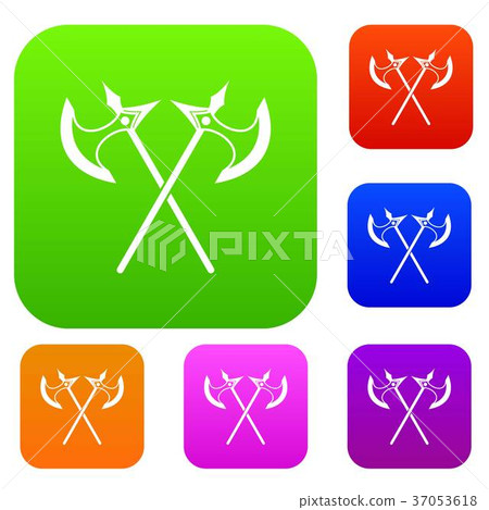 Crossed battle axes set collection Crossed battle axes set collection 37053618