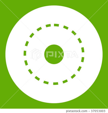 Circle road icon green 37053803