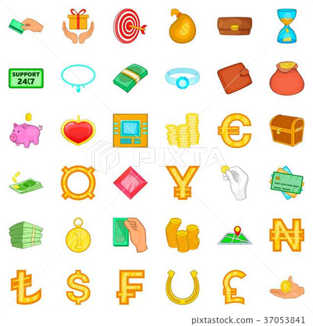 Currency icons set, cartoon style Currency icons set, cartoon style 37053841