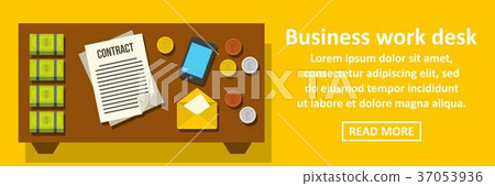 Business work desk banner horizontal concept Business work desk banner horizontal concept 37053936