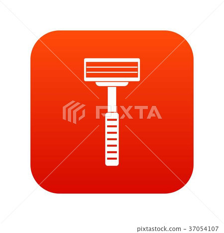 Razor icon digital red - Stock Illustration [37054107] - PIXTA