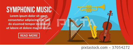 Symphonic music banner horizontal concept Symphonic music banner horizontal concept 37054272
