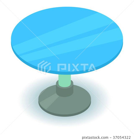 Round table icon, isometric 3d style Round table icon, isometric 3d style 37054322