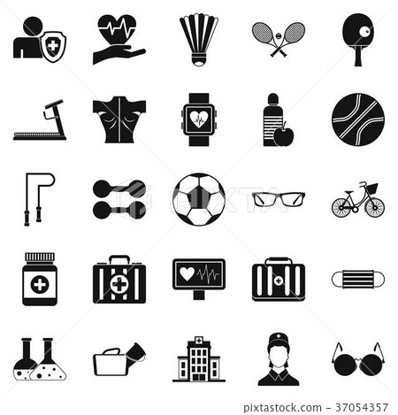 Medic icons set, simple style Medic icons set, simple style 37054357