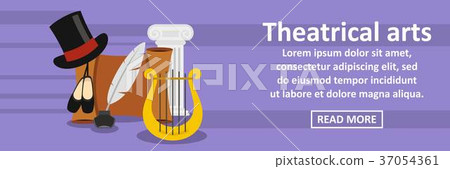Theatrical arts banner horizontal concept 37054361