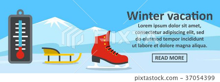 Winter vacation banner horizontal concept 37054399