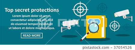 Top secret protections banner horizontal concept 37054526