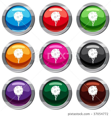 Tree with fruits set 9 collection 37054772